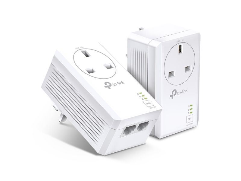 TP-Link TL-PA7027P KIT V1 AV1000 2-Port Gigabit Passthrough Powerline Starter Kit, bild 2