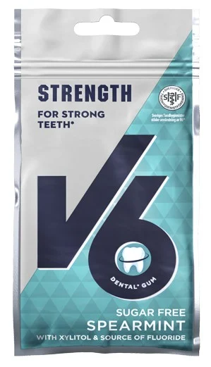 V6 Strong Teeth Spearmint, 30 g