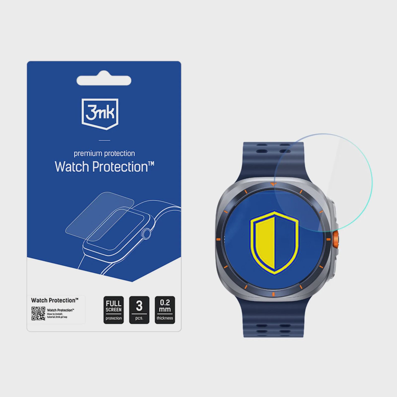 3mk Watch Protection FlexibleGlass Hybridglas till Samsung Galaxy Watch Ultra 2025