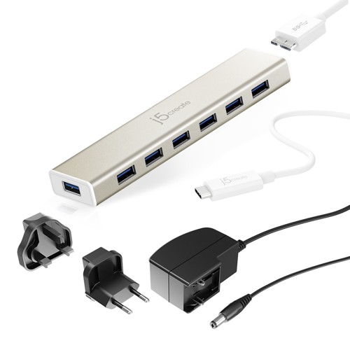j5create USB Hub - USB-C 7-Port Hub
