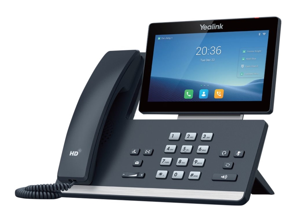 Yealink SIP-T58W - VoIP-telefon - med Bluetooth interface med nummerpresentation - 10-parter samtalsförmåg - SIP, SIP v2, SRTP, RTCP-XR, VQ-RTCPXR - klassiskt grå