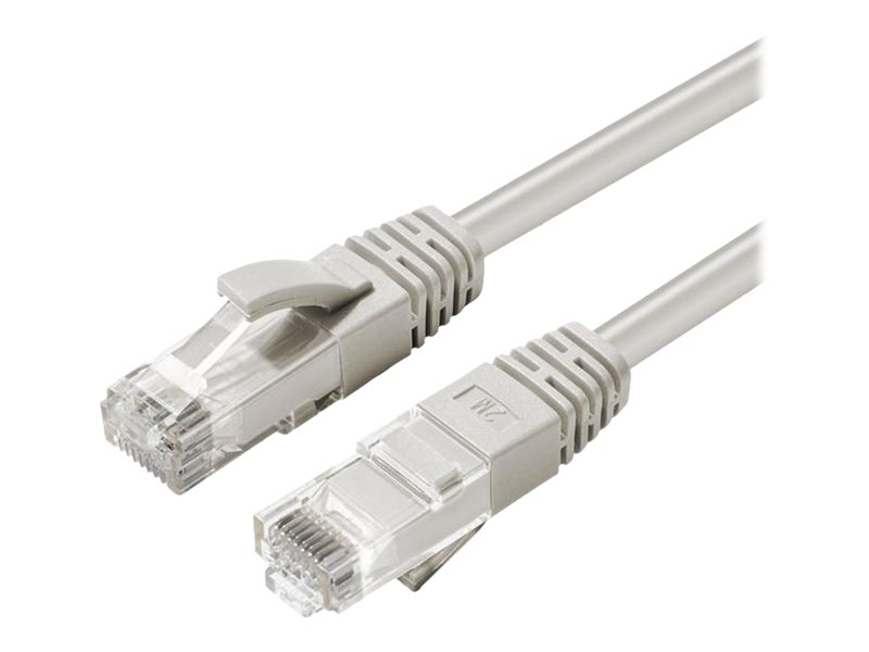 MicroConnect - Patch-kabel - RJ-45 (hane) till RJ-45 (hane) - 1 m - 5 mm - UTP - CAT 6a - halogenfri, inomhus, formpressad, rund, hakfri - grå