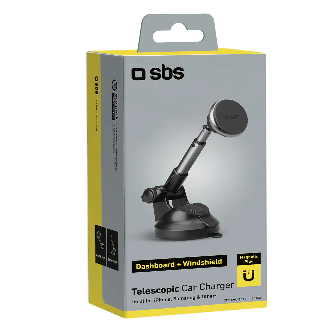 SBS TESUPMAGEXT, Mobiltelefon / smartphone, Passiv hållare, Bil, Svart, Silver, bild 2