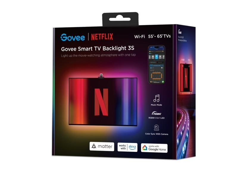 Govee Envisual 3S TV Bakgrundsbelysning Netflix 55"-65"