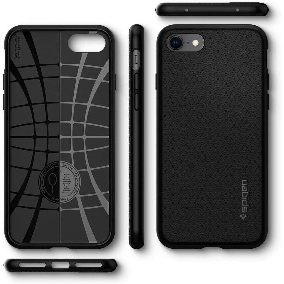 Spigen Liquid Air-fodral för iPhone 7 / 8 / SE 2020 / SE 2022 - Svart, bild 3