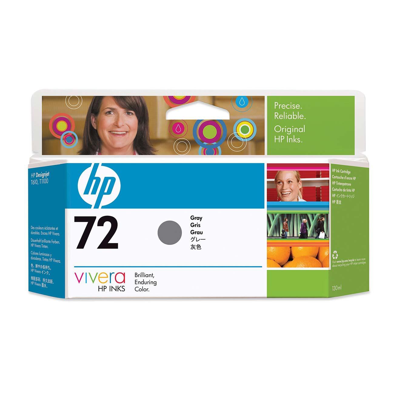 HP nr 72 Grå Vivera (C9374A), 130 ml, DesignJet T1100/T610/T620/T770/T1200, bild 3
