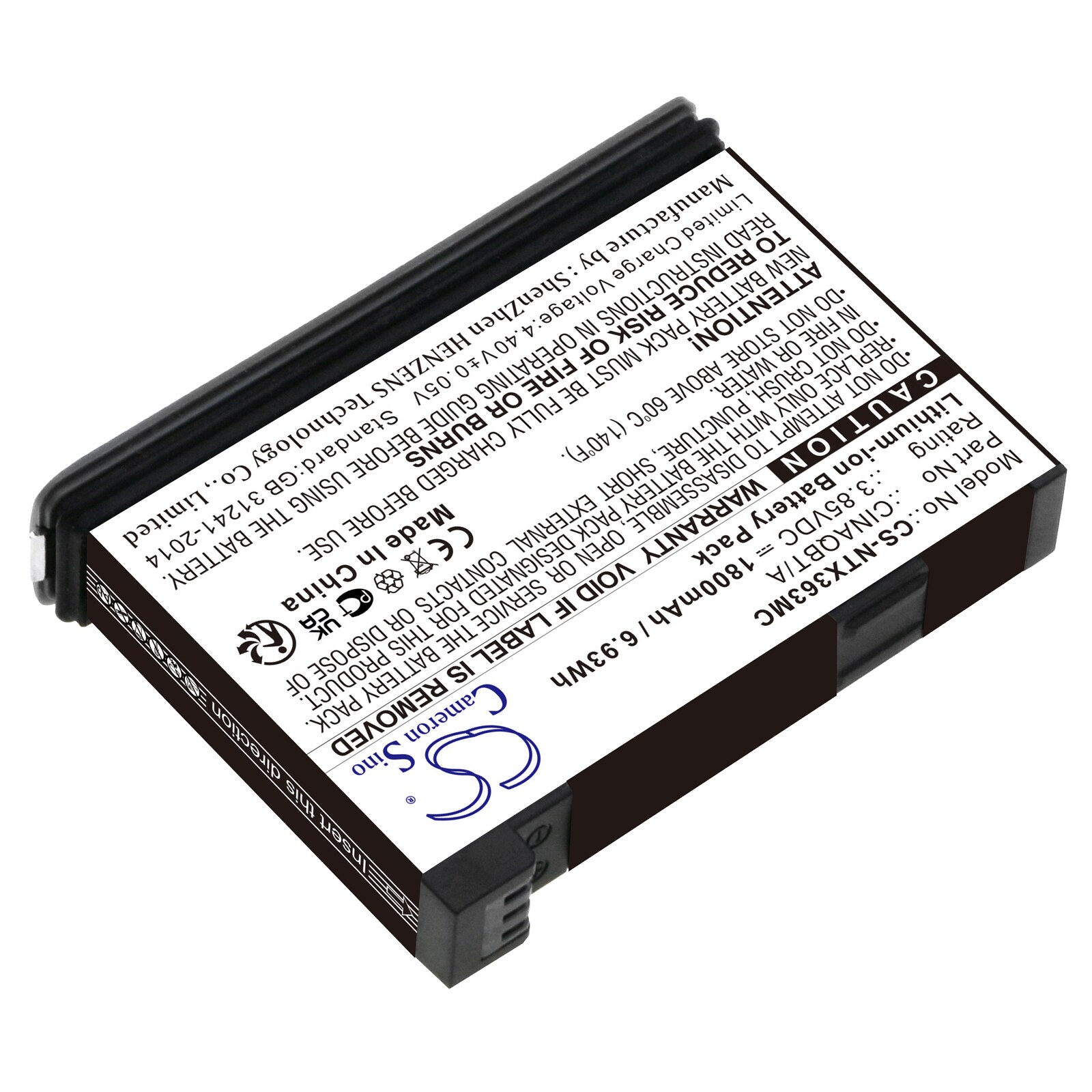 Cameron Sino batteri Cinqaqbt/a för Insta360 Insta 360 One X3 / Cs-ntx363mc, bild 2