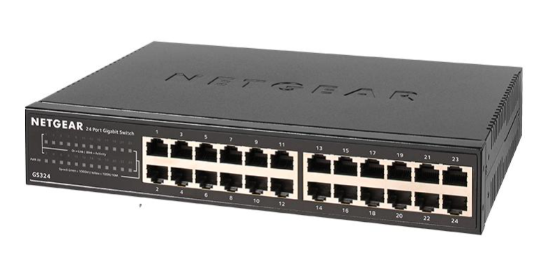 Netgear GS324v2, 24-port Gigabit, 10" rackmonterbar, bild 2
