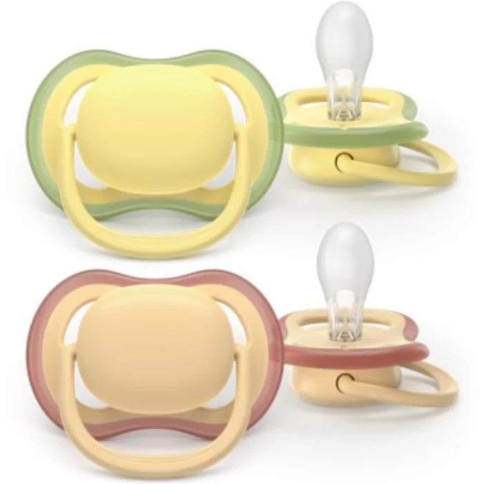 Philips Avent Ultra Air napp, 0–6 m, 2-pack, Gul/Orange