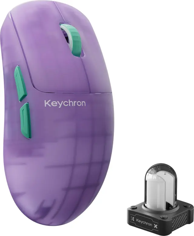 Keychron G6 HE 8K trådlös gamingmus (lila)