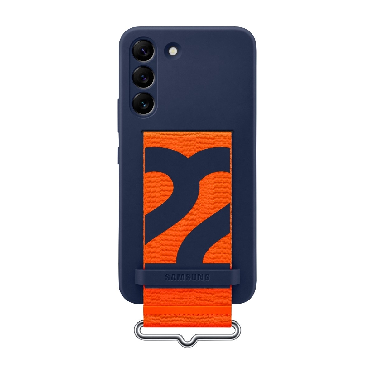 Samsung Galaxy S22 Silicone Cover Strap skal, Navy Blue, bild 2