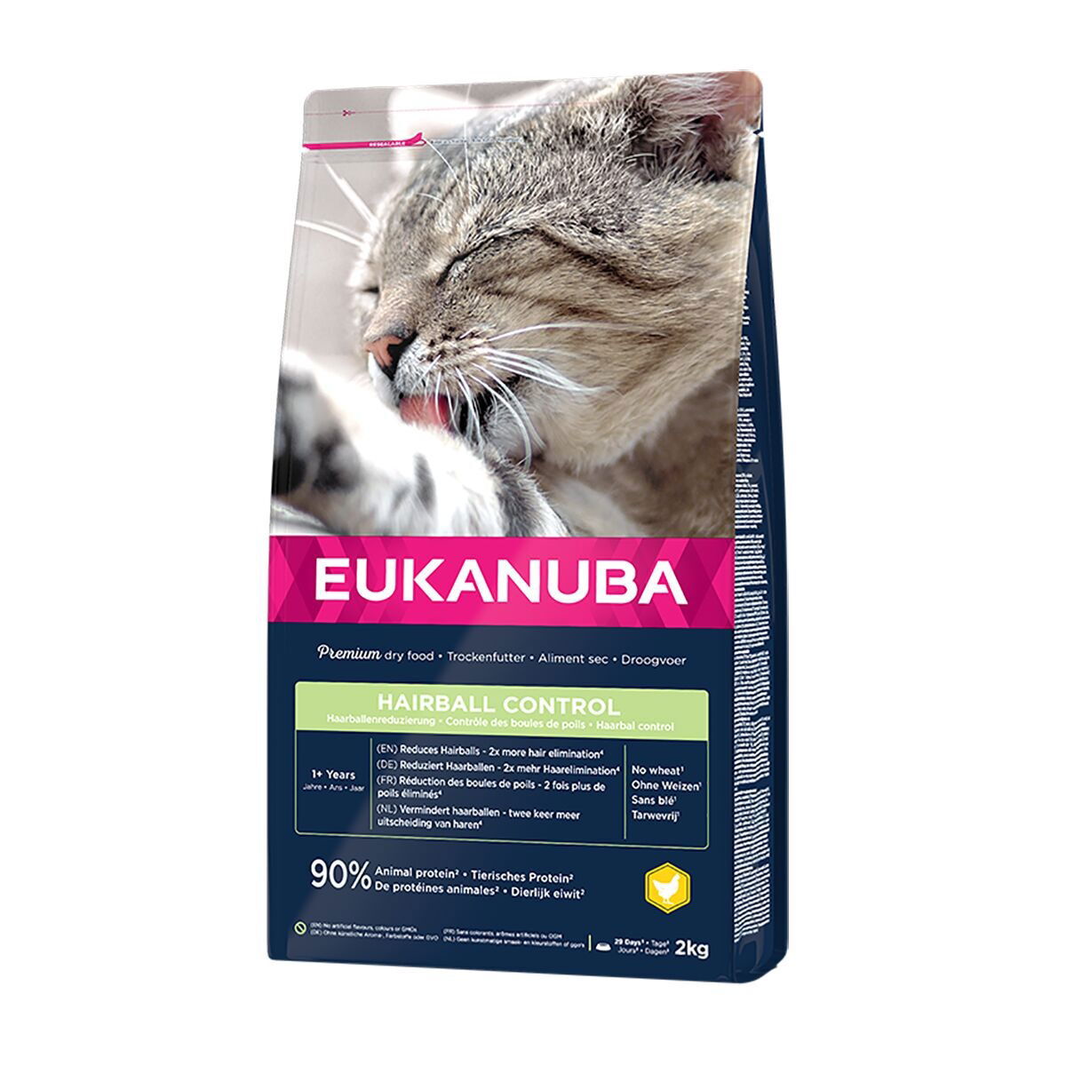 Eukanuba Cat Adult Hairball Control Chicken Torrfoder till Katt