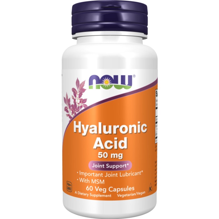 NOW Hyaluronic Acid 50Mg + Msm 60 st