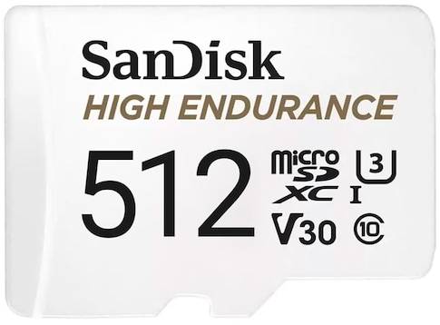 Micro Secure Digital SDXC 512 GB Sandisk High Endurance, 100/40 MB/sek, UHS-I U3 Class10 V30, inkl. SD-adapter, bild 4