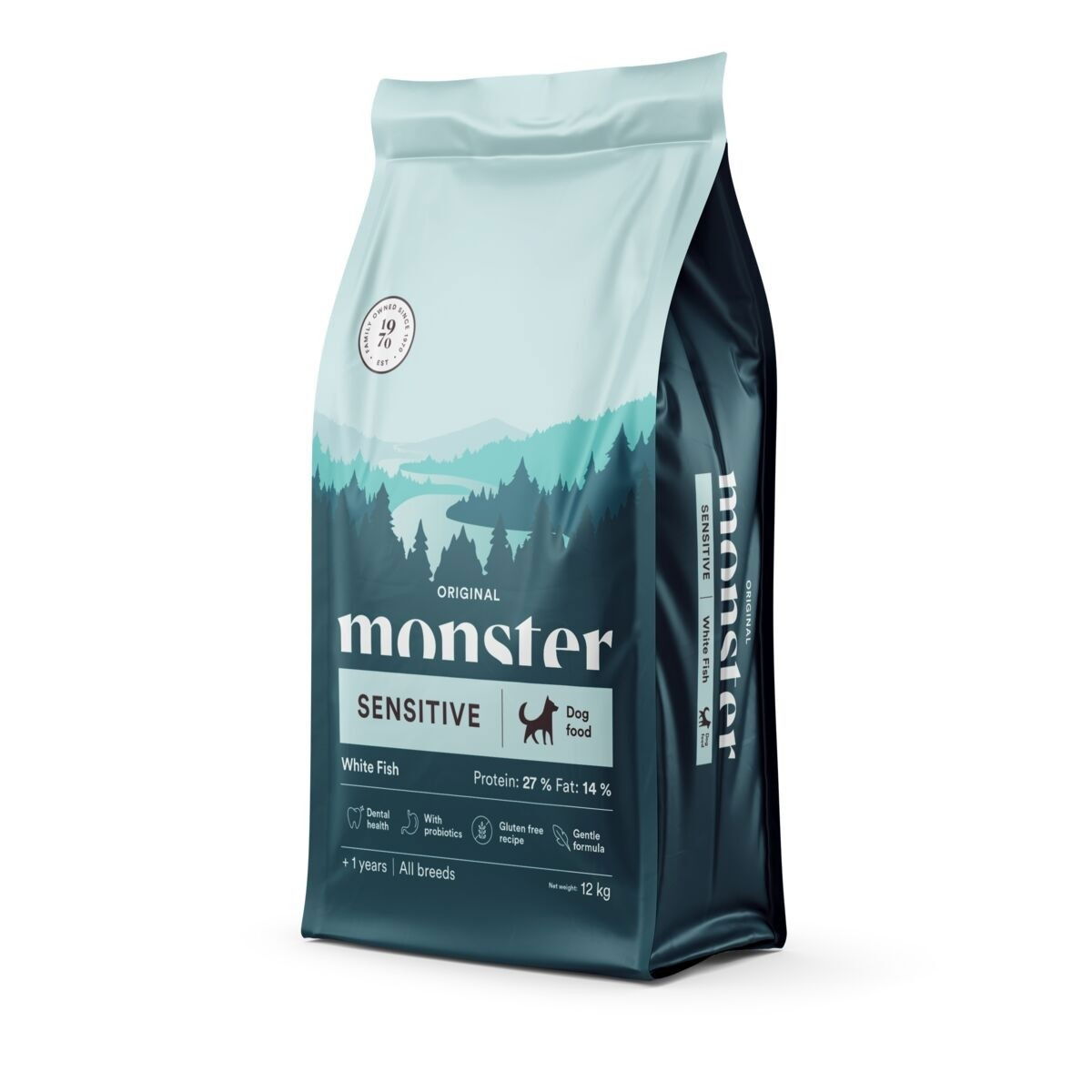 Monster Dog Adult All Breed Sensitive White Fish Torrfoder till Hund 12 kg