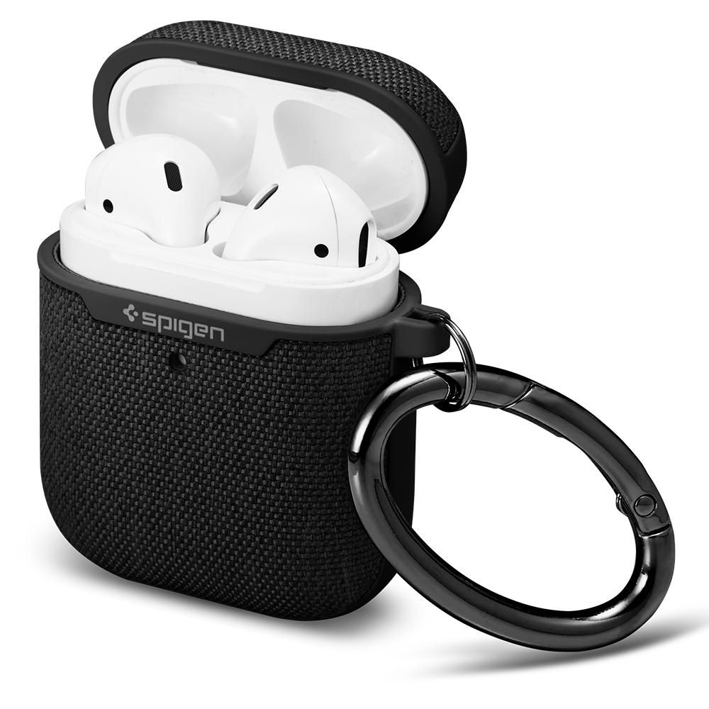 Spigen Urban Fit, Box, Apple, Polypropylenkarbonat (PPC), Textil, Svart, Reptålig, Stötbeständig