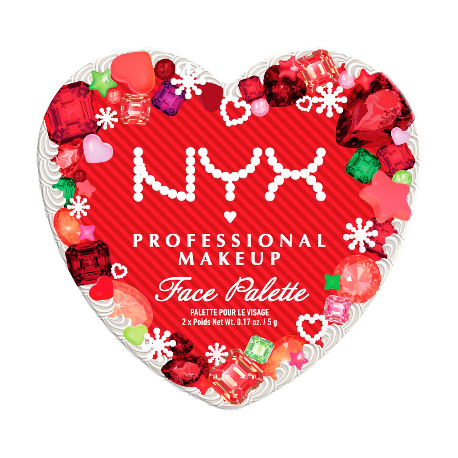 NYX PROFESSIONAL MAKEUP Bling The Halls Face Palette 02 Pink gem & Quartz