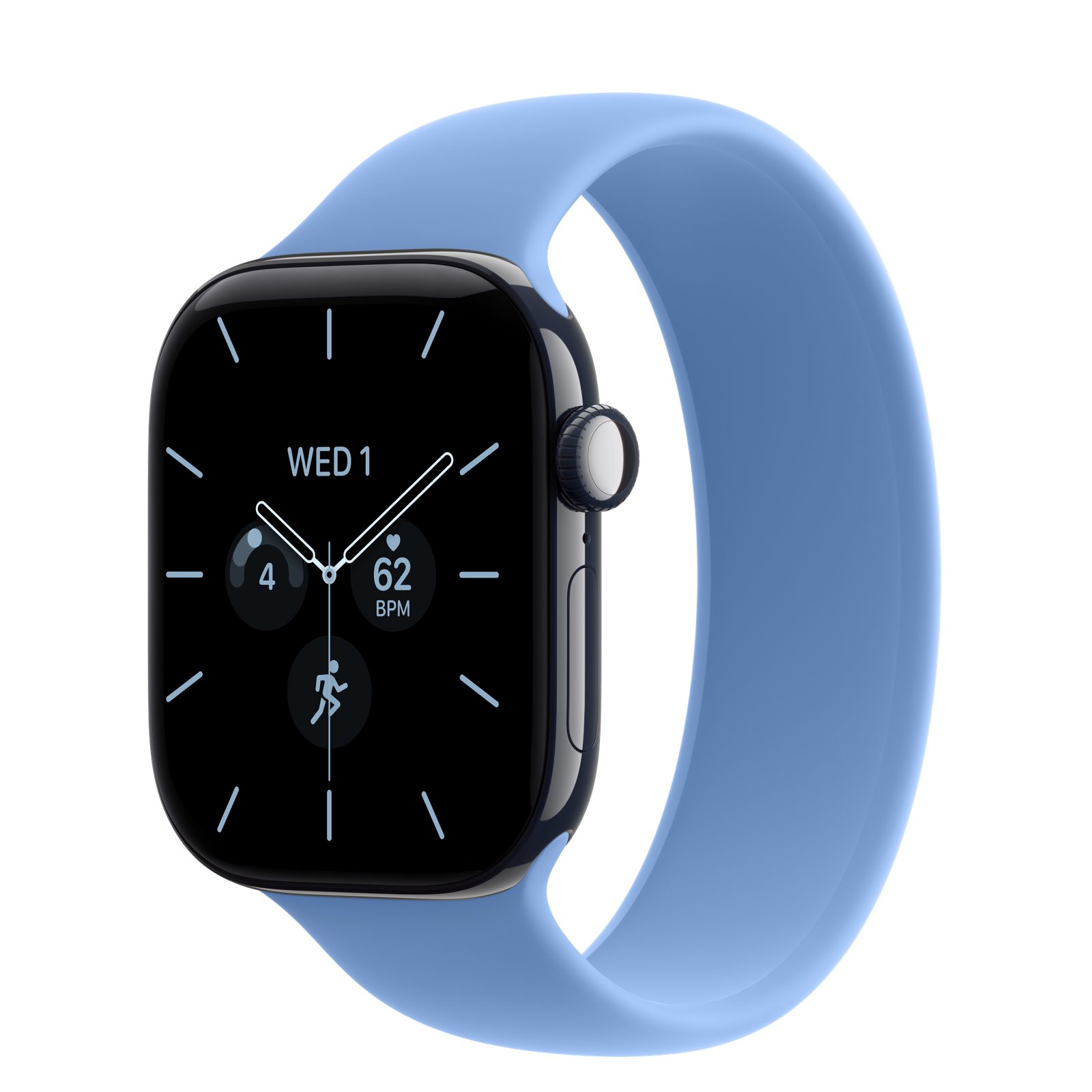 Apple Watch Series 12 (GPS + Cellular) • Keramikboett nattblå, 42 mm • Sololoop ängsblå