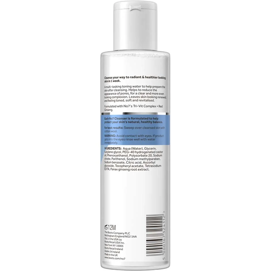 No7 Toning Water for Pore Reduction, Radiance 200 ml, bild 4