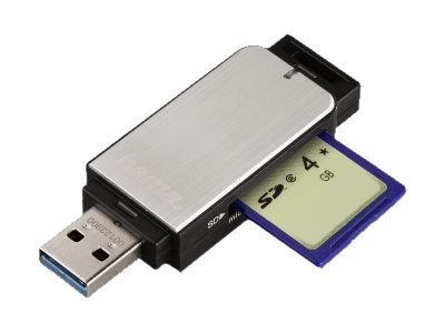 Hama 123900 Extern kortläsare USB 3.2 Gen 1 (USB 3.0 Silver)