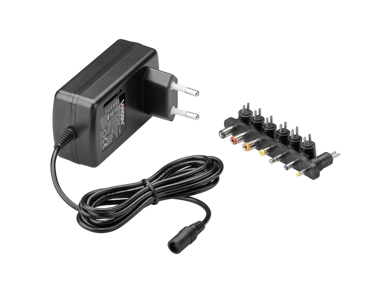 Goobay GB54799, Universal, inomhus, 100/240 V, Överspänning, Överbelastning, Kortslutning, CE, EUP, Haus, Quader, WEEE, Svart