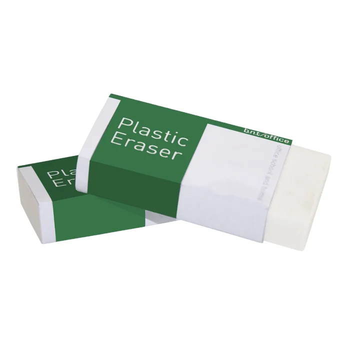 BNT Office Radergummi vitt 2-pack