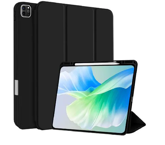 4smarts - Vikbart fodral för surfplatta - termoplastisk polyuretan (TPU), polyuretanläder - svart - för Apple 11-inch iPad Pro (M4)