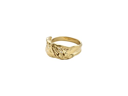 PILGRIM - SOL Organic Shaped Crystal Ring - Gold Plated, bild 2