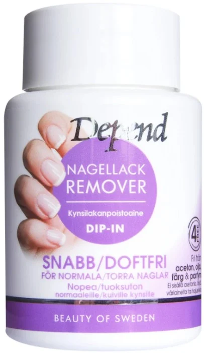 Depend Nagellackremover Snabb/Doftfri Dip-In 75 ml, bild 2