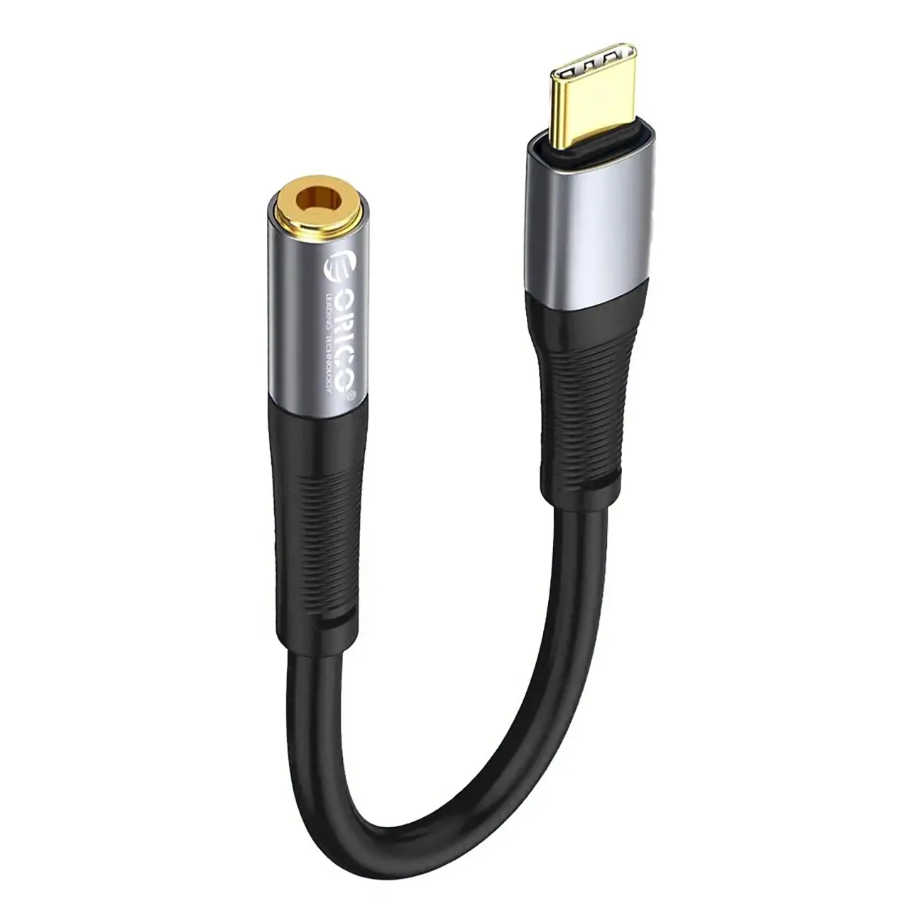Orico AXC-02 ljudkabel, USB-C till 3,5 mm-uttag, 20 cm – svart