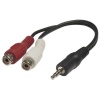 DELTACO Adapter 3.5mm ha till 2xRCA ho