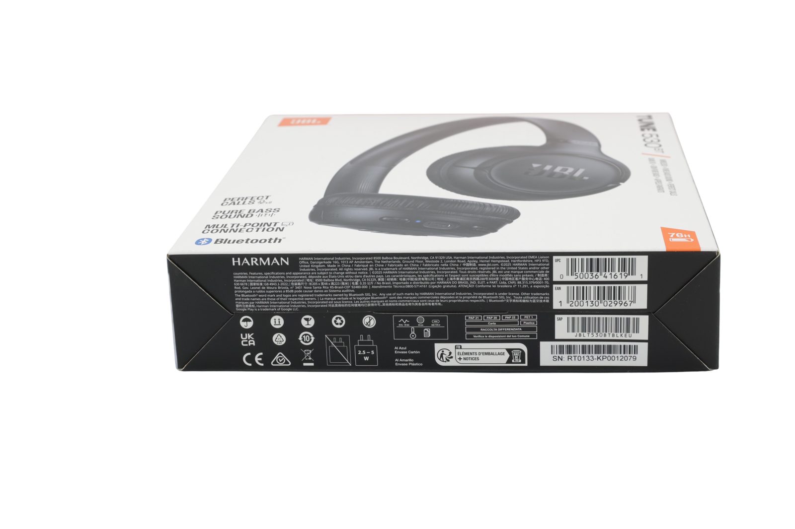 JBL Tune 530BT trådlösa on-ear hörlurar, svart, bild 3