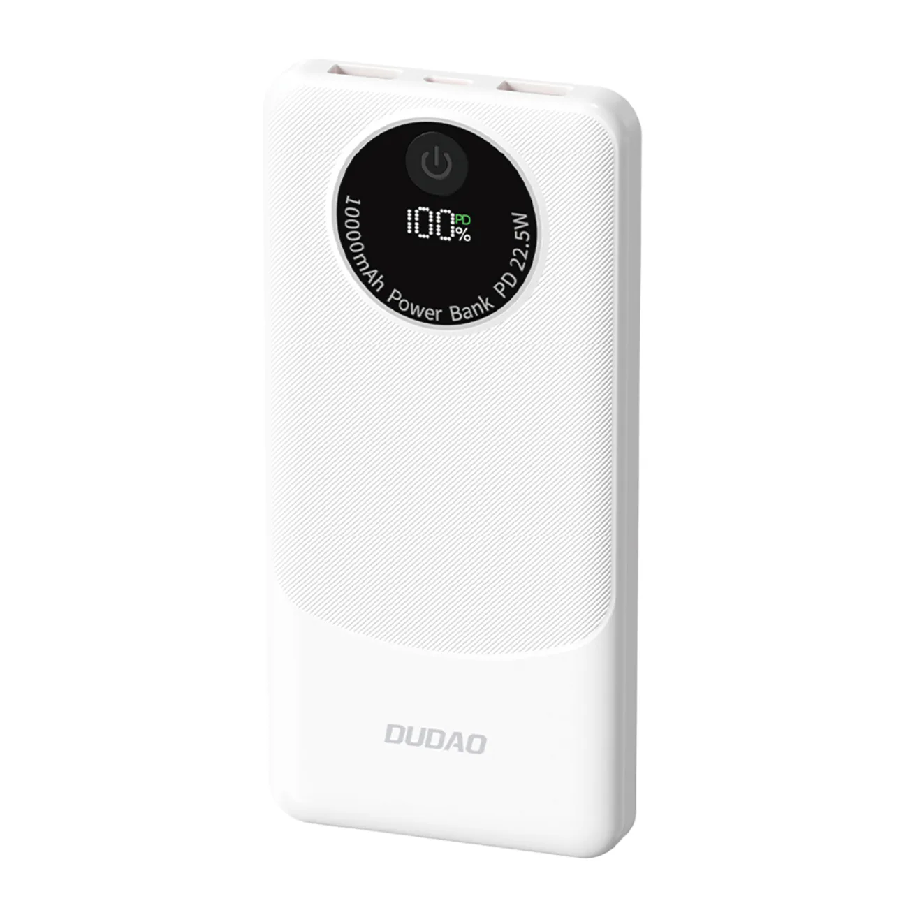 Powerbank Dudao K12 10 000 mAh PD 22,5 W USB-A, USB-C – vit