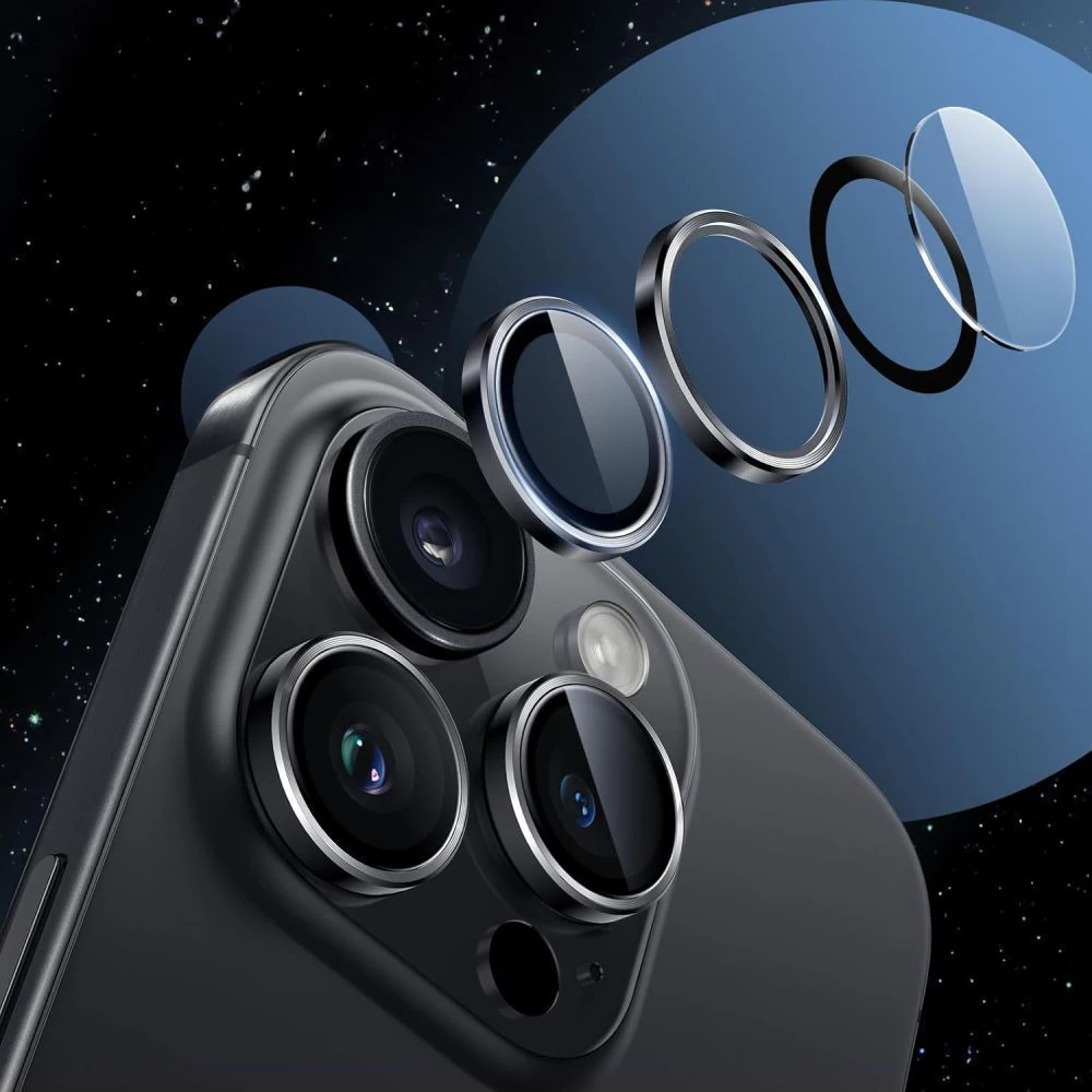 Tech-Protect Camring Fit+ kameraskydd för iPhone 14/15/16/17 Pro/Max - Blå, bild 3