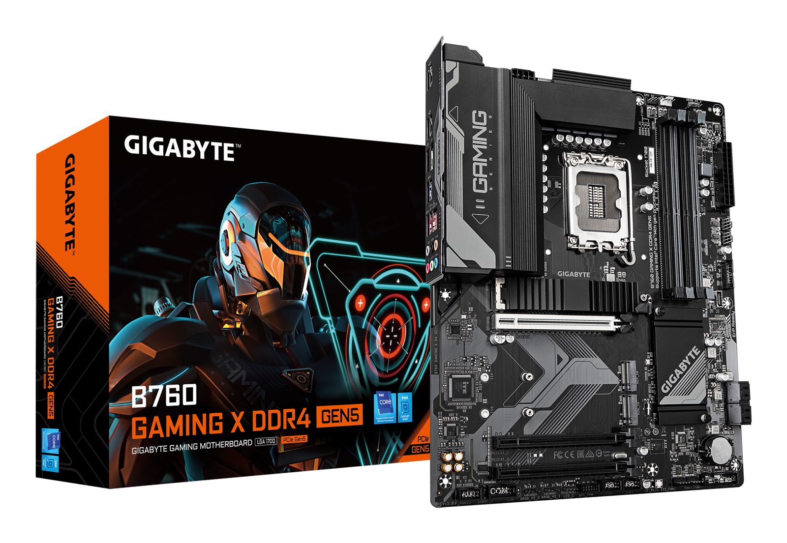 Gigabyte B760 GAMING X DDR4 GEN5, Intel LGA1700, 3xPCI Express, ATX, 4xDDR4, 3xM.2 + SATA3 RAID, HDMI/DP, USB-C, 2.5Gbe LAN, RGB Fusion, bild 4