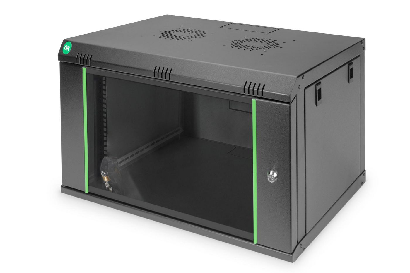 Digitus 7U wall mounting cabinet 416x600x450 mm - Svart, bild 3