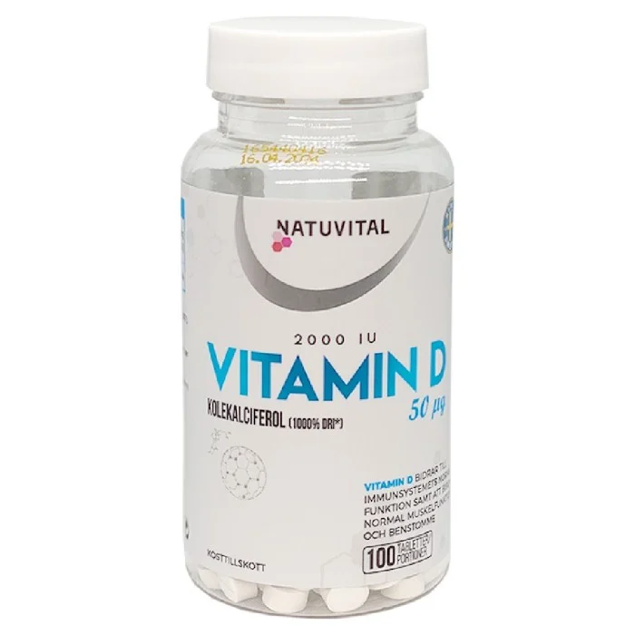 Natuvital Vitamin D 2000 IU 100 tabletter