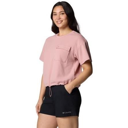 Columbia W Granite Point Knit SS Eraser Pink - L