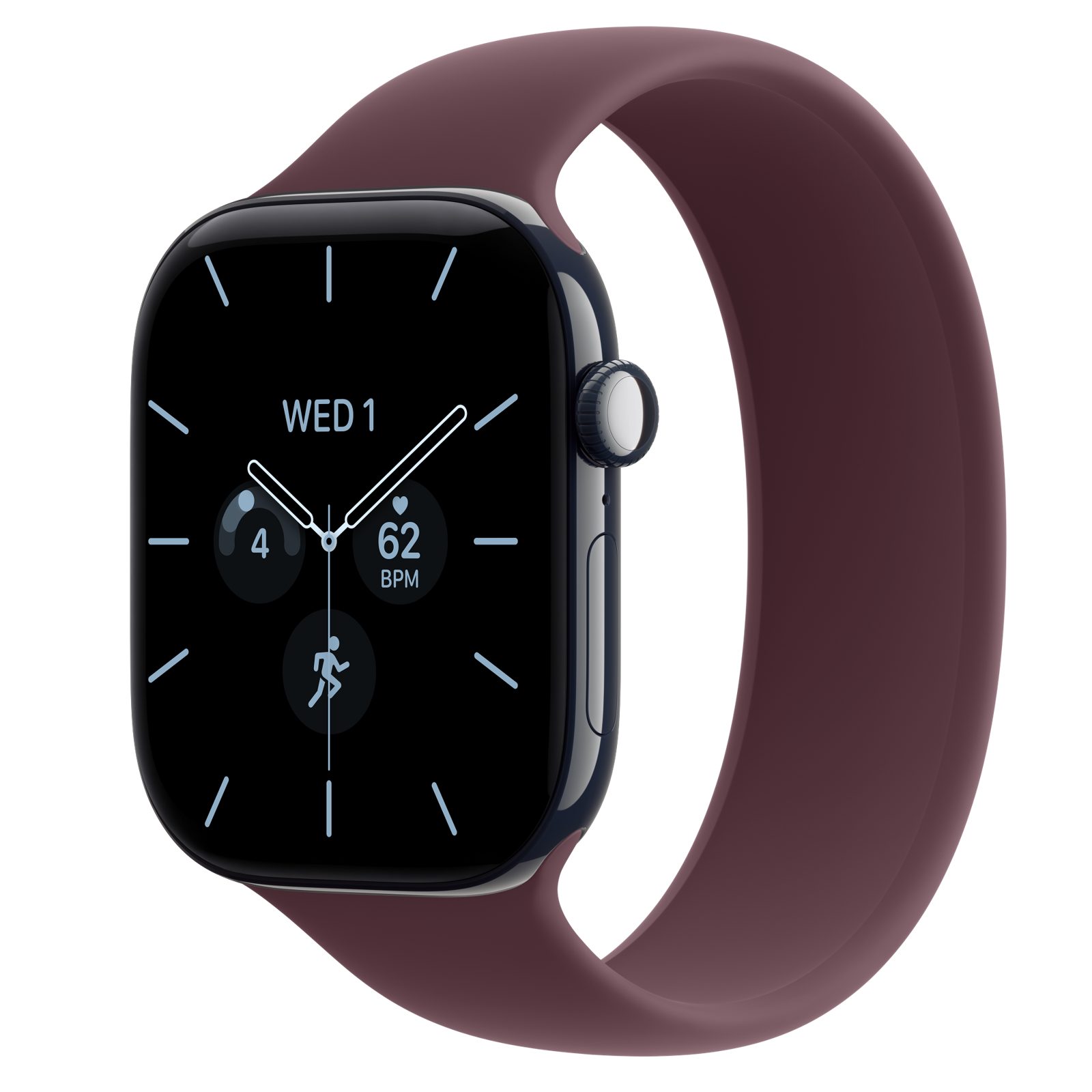 Apple Watch Series 12 (GPS + Cellular) • Keramikboett nattblå, 46 mm • Sololoop bourgogne