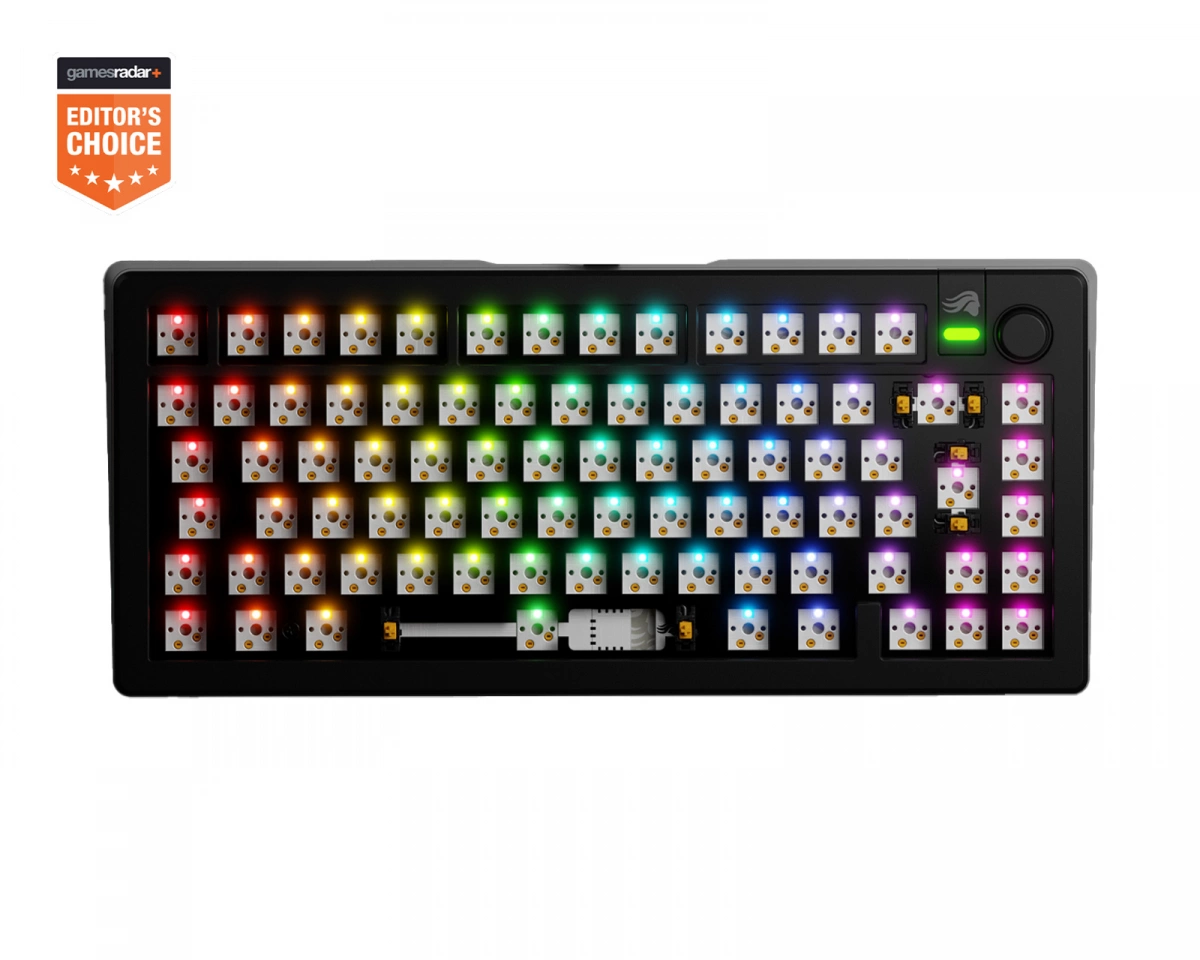 Glorious GMMK 3 Pro 75% Barebones mekaniskt gamingtangentbord, svart