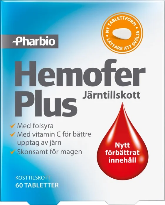 Hemofer Järntillskott Plus, 60 st