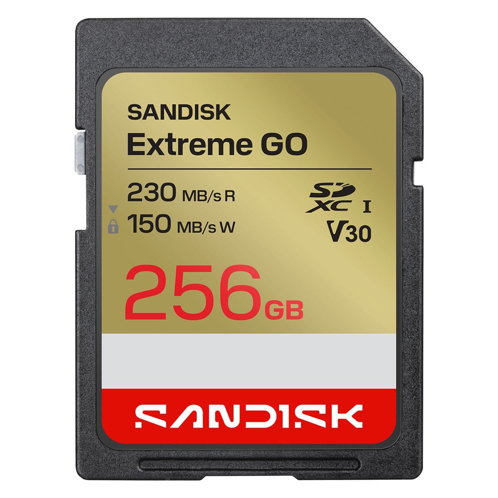 SanDisk Extreme GO SDXC V30 256GB 230MB/s -minneskort