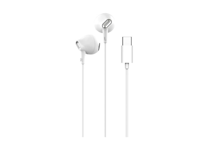 PURO PUIPHF34USBCWHI, Sladdansluten, Samtal/musik, 20g, Headset, Vit