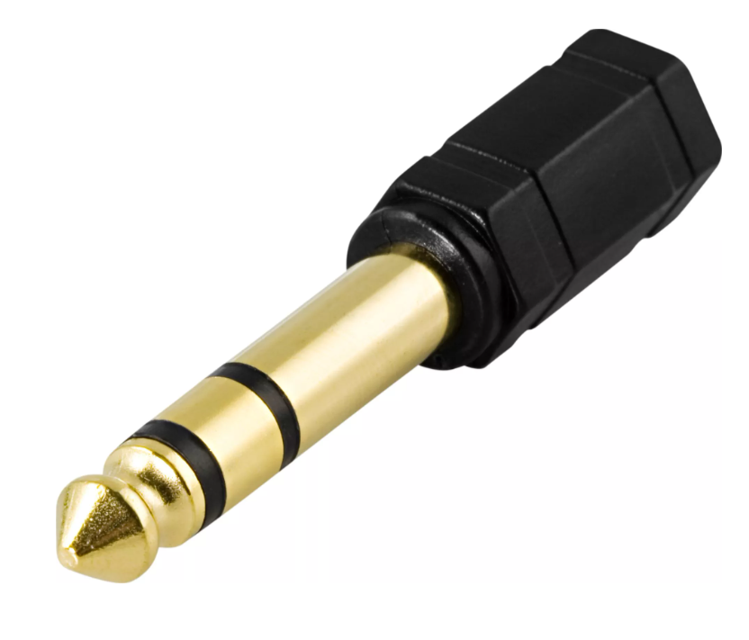 Deltaco adapter 3,5 mm hona - 6,3 mm hane