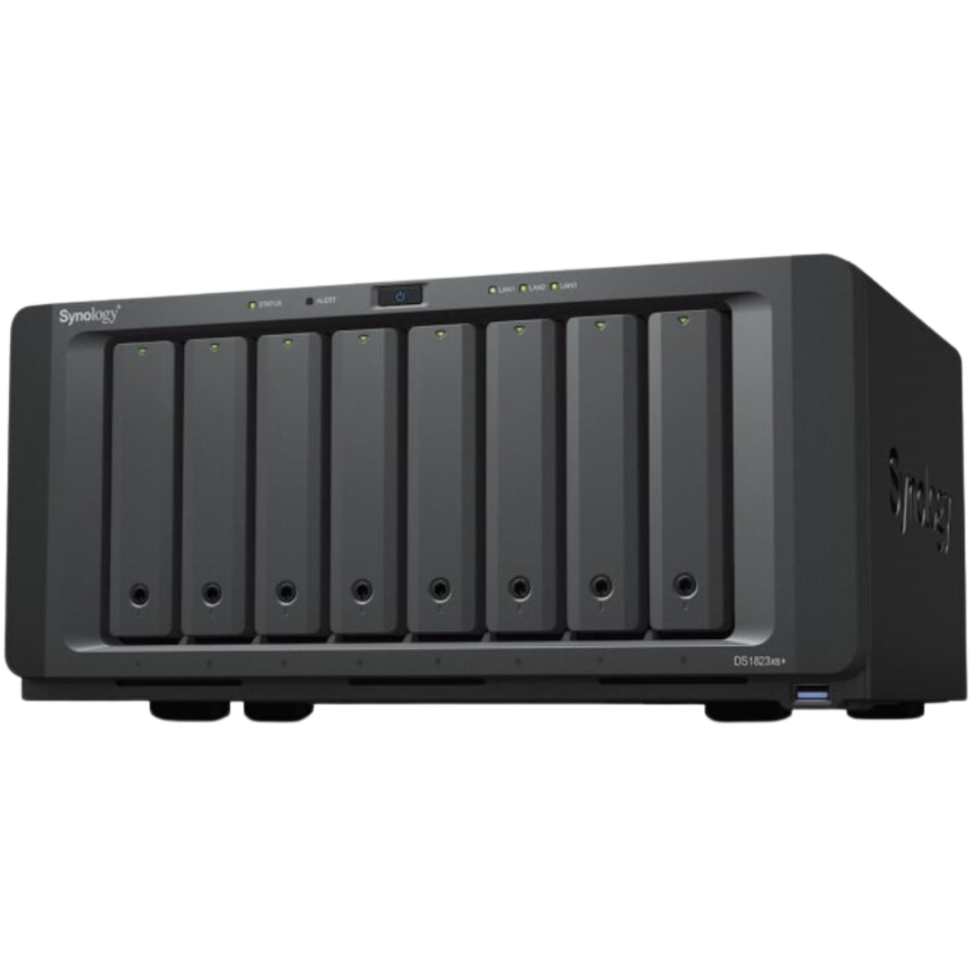Synology DiskStation DS1823xs+, 8-bay NAS, AMD Ryzen V1780B 4-Core, 8 GB RAM, 1x10GbE LAN+2x1GbE LAN