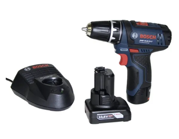 Bosch GSR 12V-15 borrskruvdragare 15/30 Nm, 2 Ah + 4 Ah-set