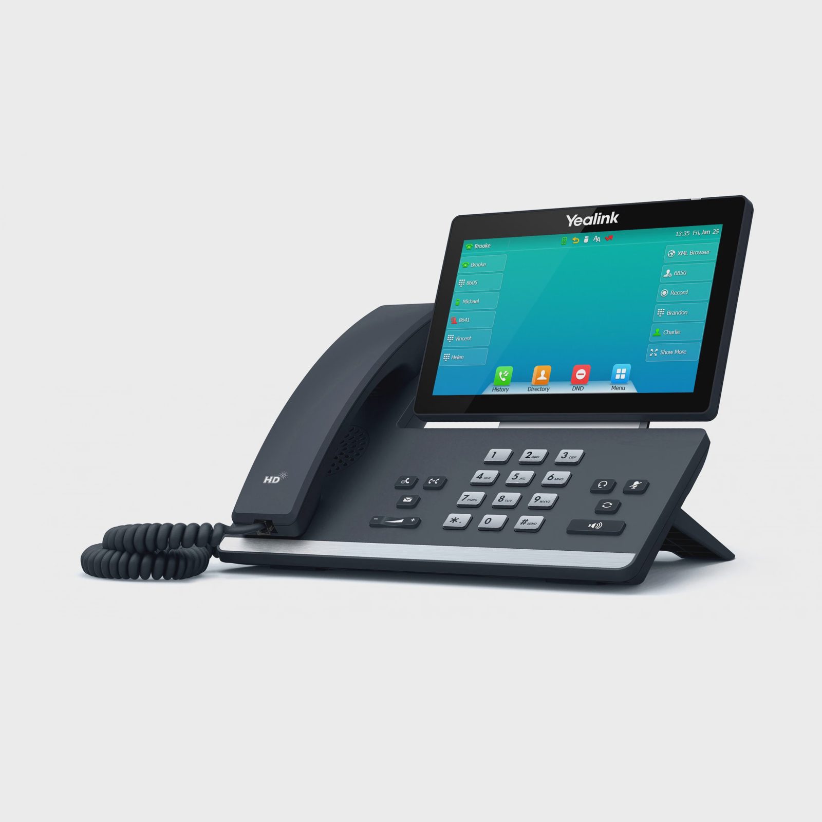 Yealink SIP-T57W VoIP-telefon med Wi-Fi och Bluetooth 4.2, grå