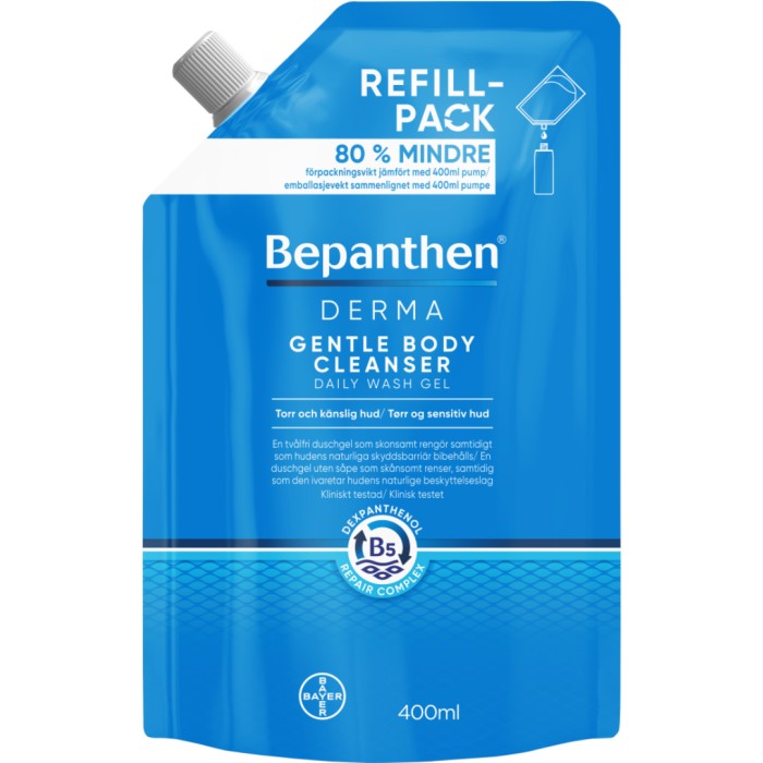 Bepanthen Derma Gentle Body Cleanser Daily Wash Gel Refill 400 ml, bild 2