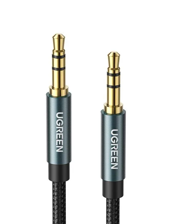 Ugreen AUX audio minijack 3,5 mm hane till hane kabel, 1m - Blå
