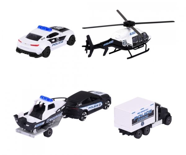 Majorette Police Force, Modellbilsset, Förmonterad, Alla, Metall, Police Force, 3 År